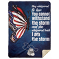 I Am The Storm Butterfly 2 | 4 OPTIONS | 2 SIZES | Premium Mink Sherpa Blanket | 50x60 Throw OR 60x80 Queen