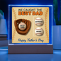 We Caught The Best Dad | Baseball And Glove Acrylic Plaque | Personalized with Kids’ Names | Father’s Day Gift for Dad or Husband | LED Light-Up Display