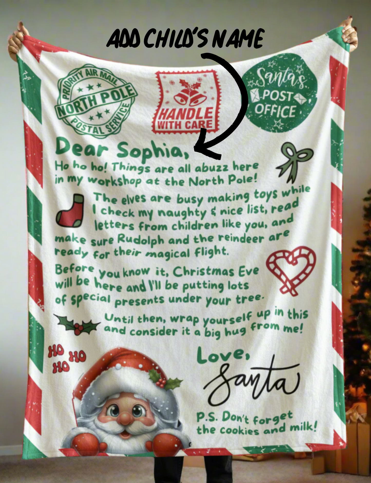 Personalized Letter From Santa Blanket