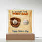 We Caught The Best Dad | Baseball And Glove Acrylic Plaque | Personalized with Kids’ Names | Father’s Day Gift for Dad or Husband | LED Light-Up Display