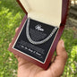 To My Man | I Love You For All That You Are | Cuban Chain Necklace