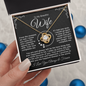 To My Beautiful Wife | A Love Letter from the Heart | Love Knot Necklace | Black