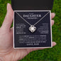 To My Daughter | A Father's Eternal Love and Encouragement | Love Knot Necklace