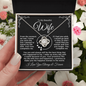 To My Beautiful Wife | A Love Letter from the Heart | Love Knot Necklace | Black