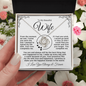 To My Beautiful Wife | A Love Letter from the Heart | Love Knot Necklace | White