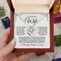To My Beautiful Wife | A Love Letter from the Heart | Love Knot Necklace | White