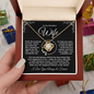 To My Beautiful Wife | A Love Letter from the Heart | Love Knot Necklace | Black
