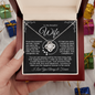 To My Beautiful Wife | A Love Letter from the Heart | Love Knot Necklace | Black