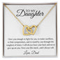 Daughter I Love This Much | From Dad | Interlocking Hearts Necklace