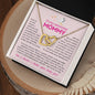 To My Amazing Mommy | From Your Baby Girl | Interlocking Heart Necklace | Gift For Mother-To-Be / Expectant Mom