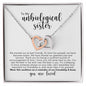 To My Unbiological Sister Necklace