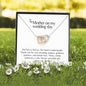 To My Mother On My Wedding Day Necklace