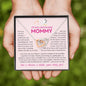 To My Amazing Mommy | From Your Baby Girl | Interlocking Heart Necklace | Gift For Mother-To-Be / Expectant Mom