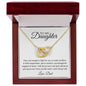 Daughter I Love This Much | From Dad | Interlocking Hearts Necklace