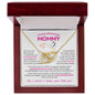 To My Amazing Mommy From Baby Girl | Interlocking Heart Necklace | Mother-To-Be, Expectant Mother Gift