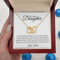 Daughter I Love This Much | From Dad | Interlocking Hearts Necklace