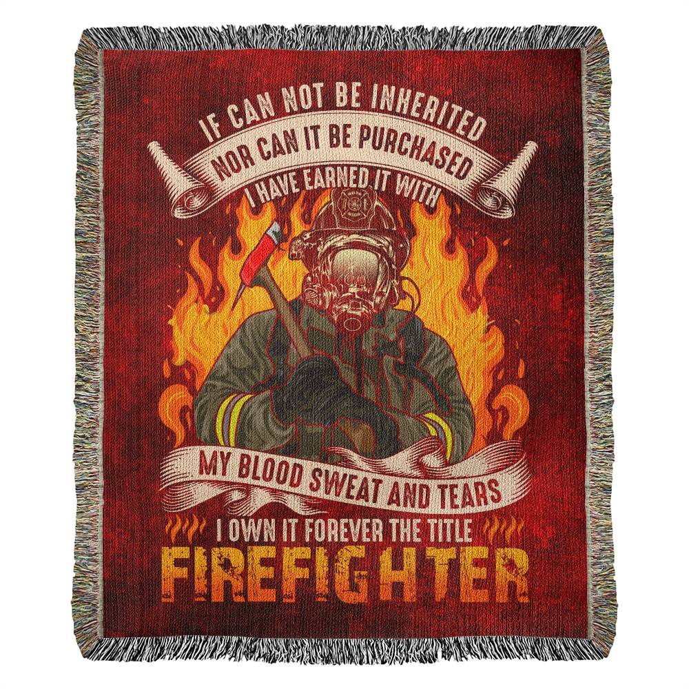 The Title Firefighter | Woven Heirloom Blanket | 50" x 60"