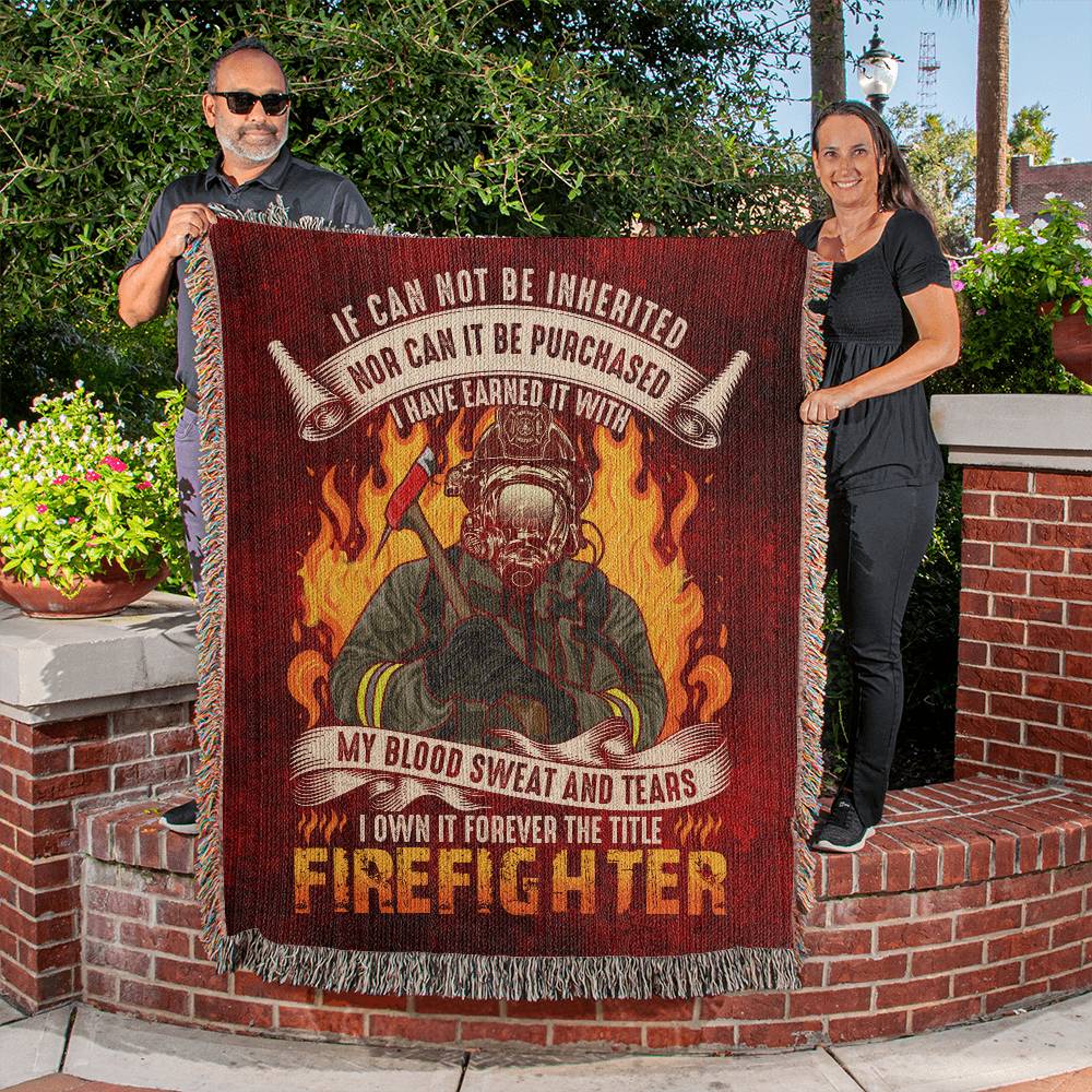 The Title Firefighter | Woven Heirloom Blanket | 50" x 60"