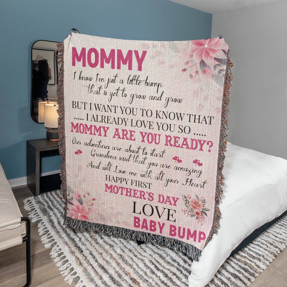 Happy First Mother's Day | Woven Heirloom Blanket | 50" x 60"