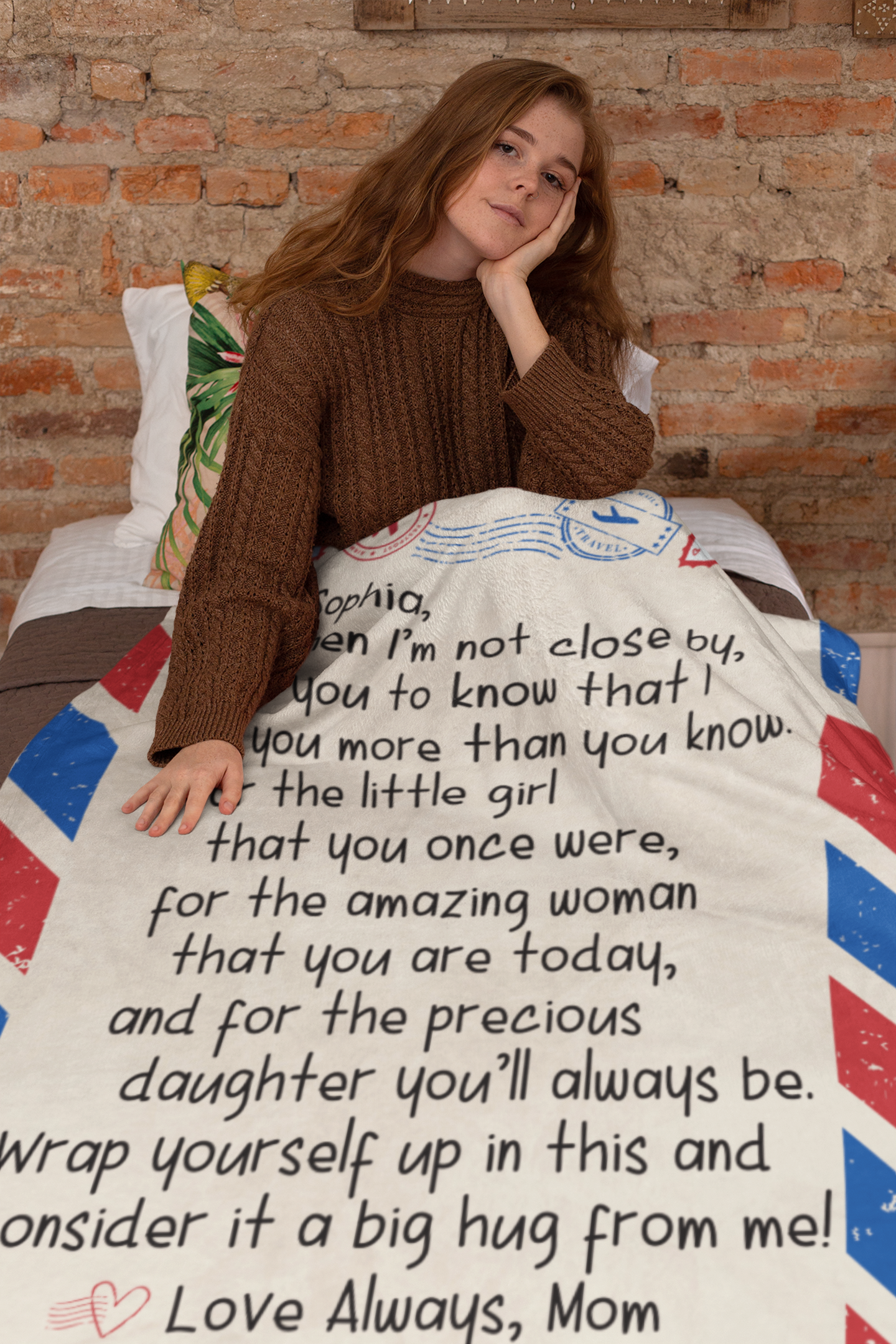 Personalized Letter Blanket | To Daughter | From Mom Or Dad | When I'm Not Close By