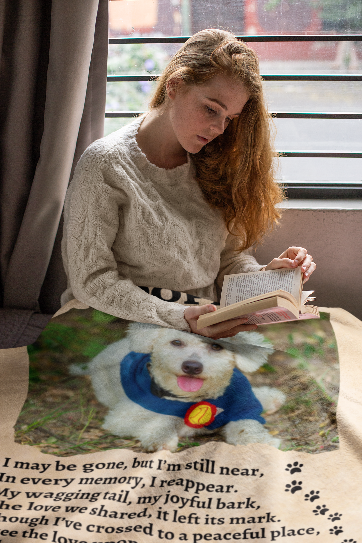A Hug From Your Precious Dog Personalized Blanket