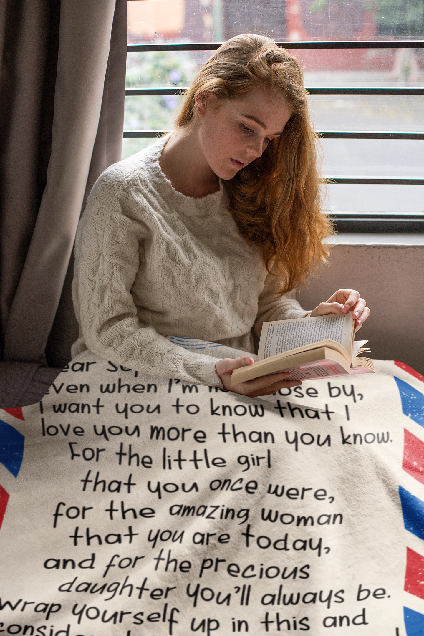 Personalized Letter Blanket | To Daughter | From Mom Or Dad | When I'm Not Close By