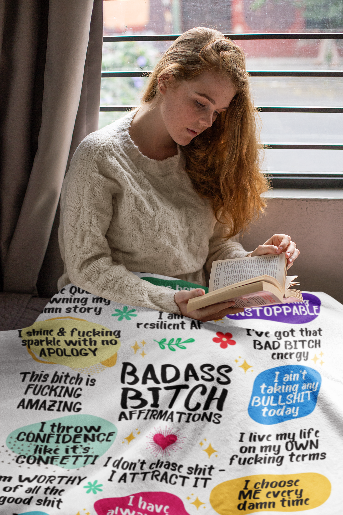 Badass Bitch Affirmations Blanket