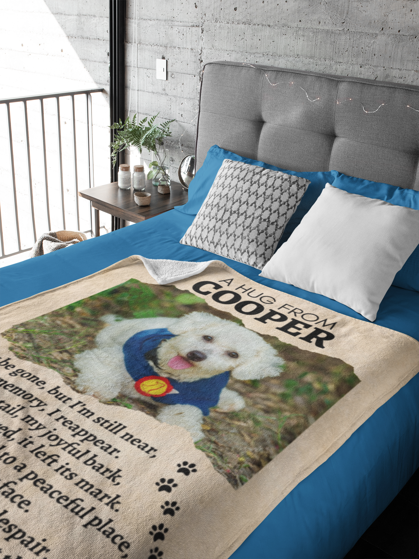 A Hug From Your Precious Dog Personalized Blanket