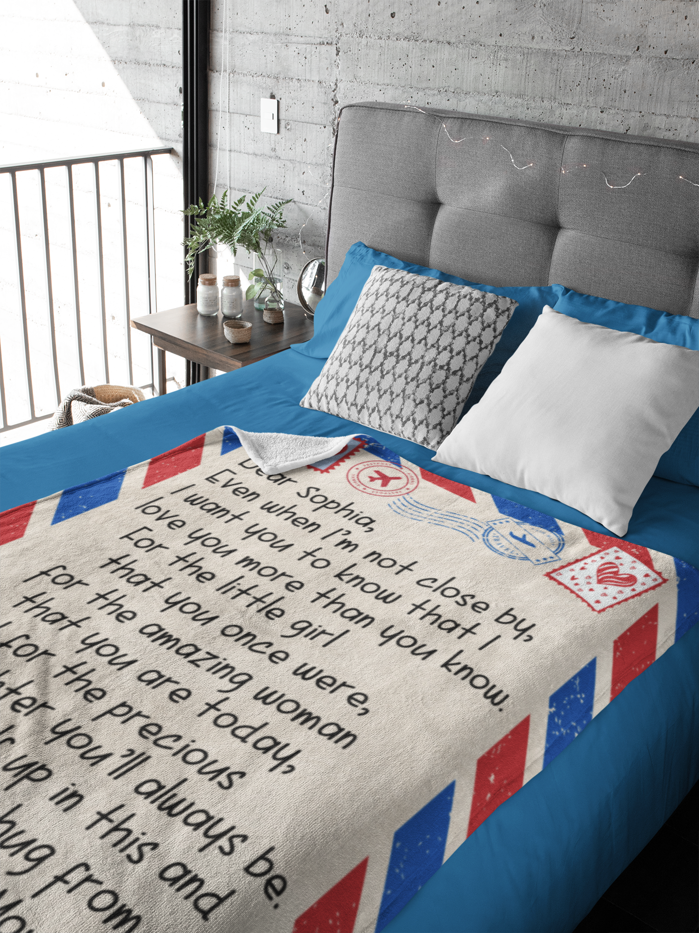 Personalized Letter Blanket | To Daughter | From Mom Or Dad | When I'm Not Close By