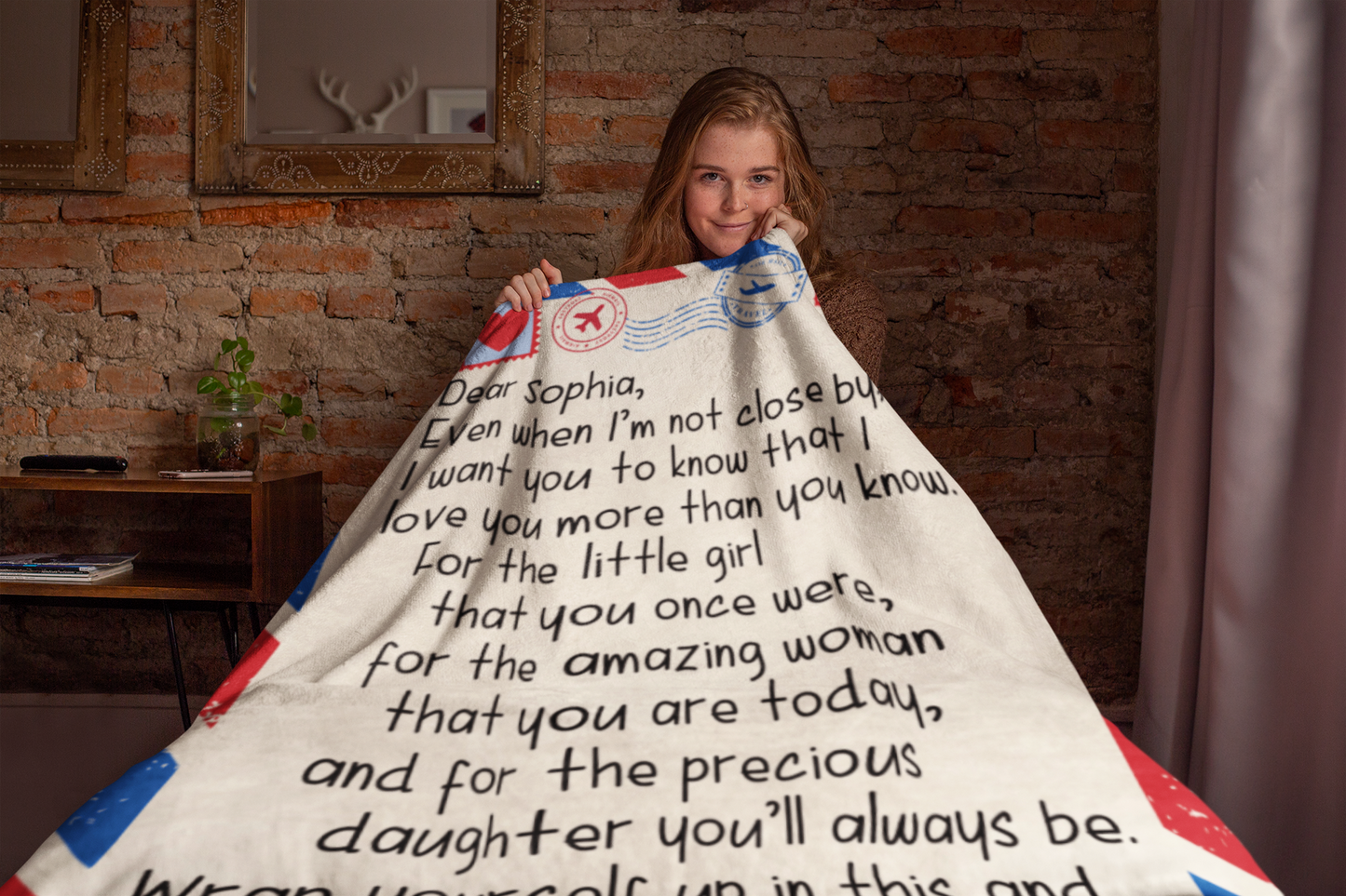 Personalized Letter Blanket | To Daughter | From Mom Or Dad | When I'm Not Close By