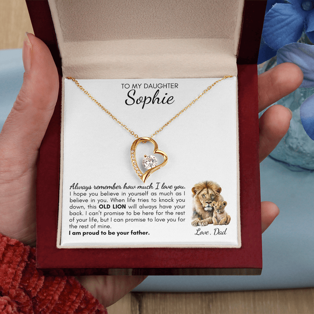 Personalized To My Daughter | This Old Lion | Forever Love Necklace