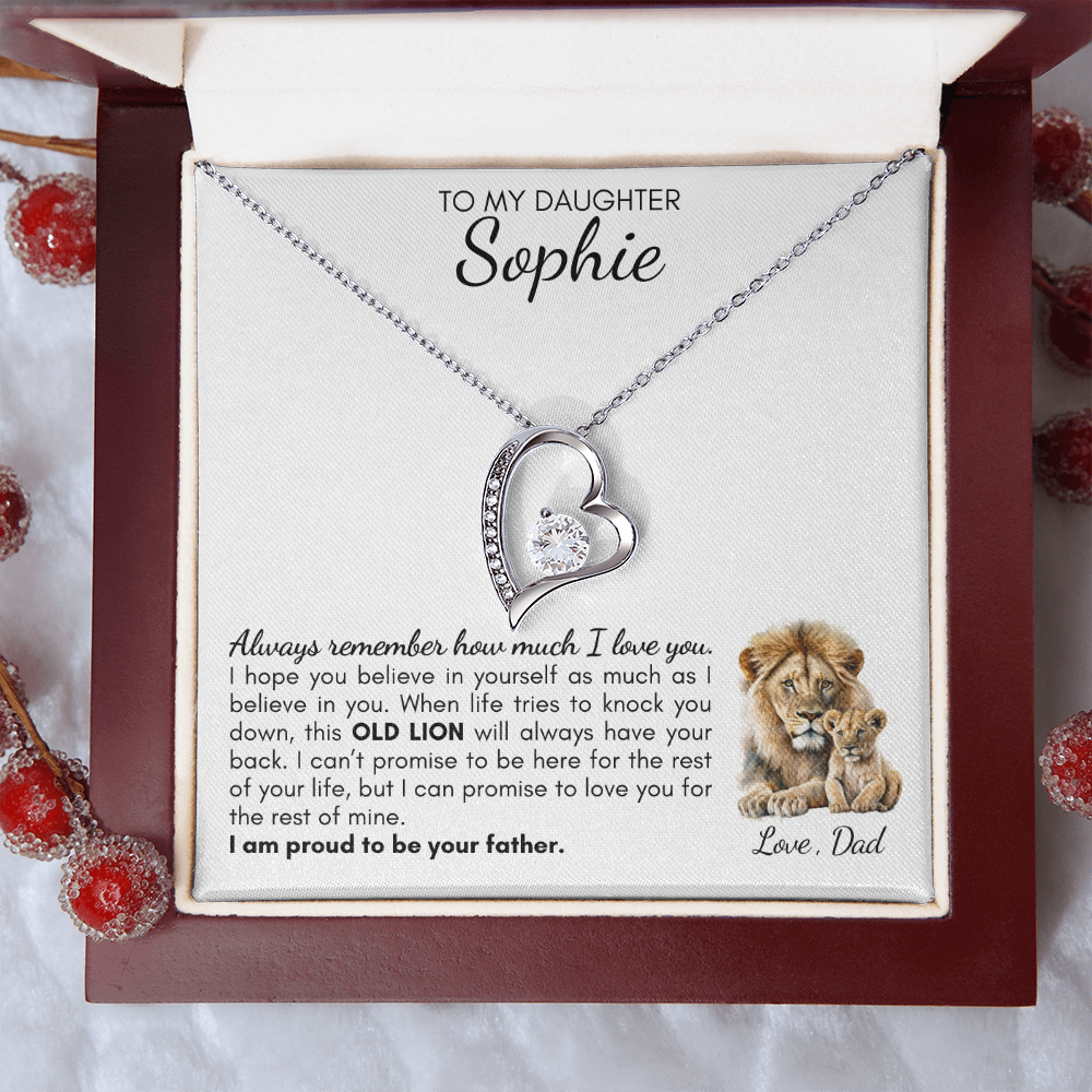 Personalized To My Daughter | This Old Lion | Forever Love Necklace