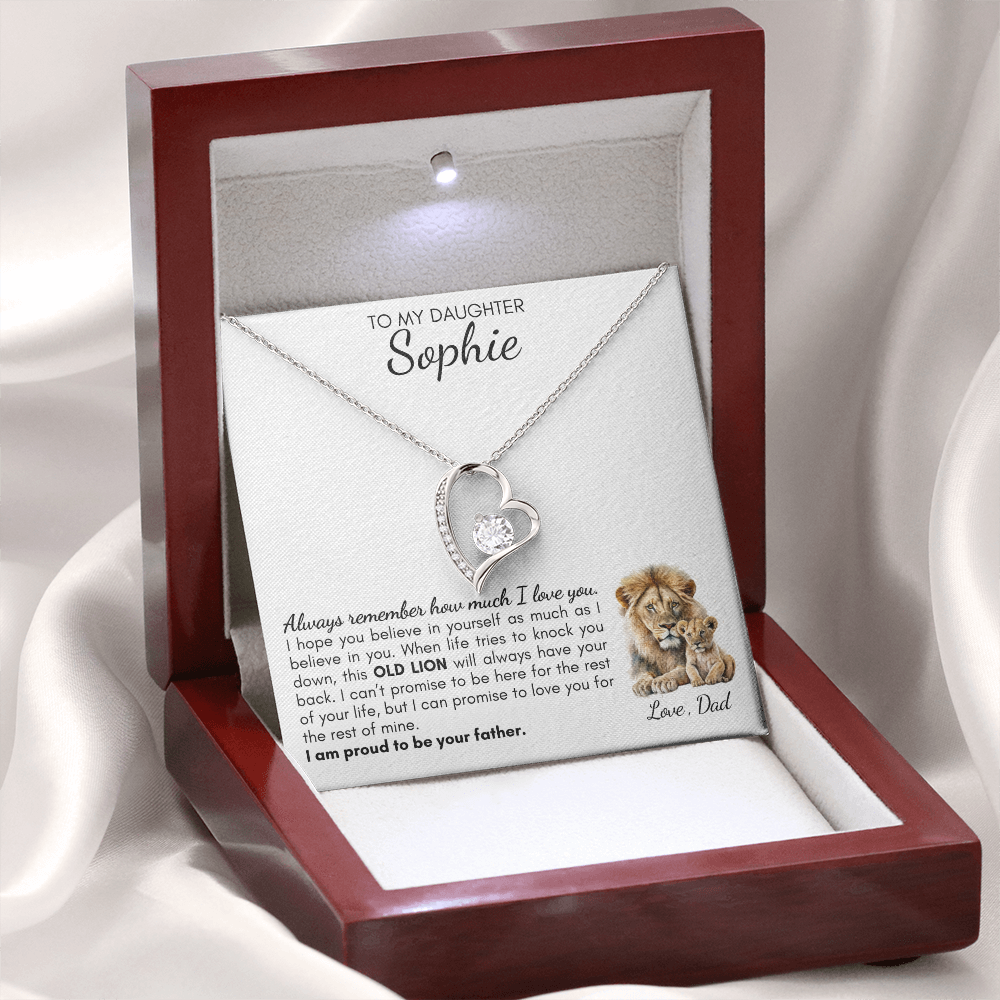 Personalized To My Daughter | This Old Lion | Forever Love Necklace