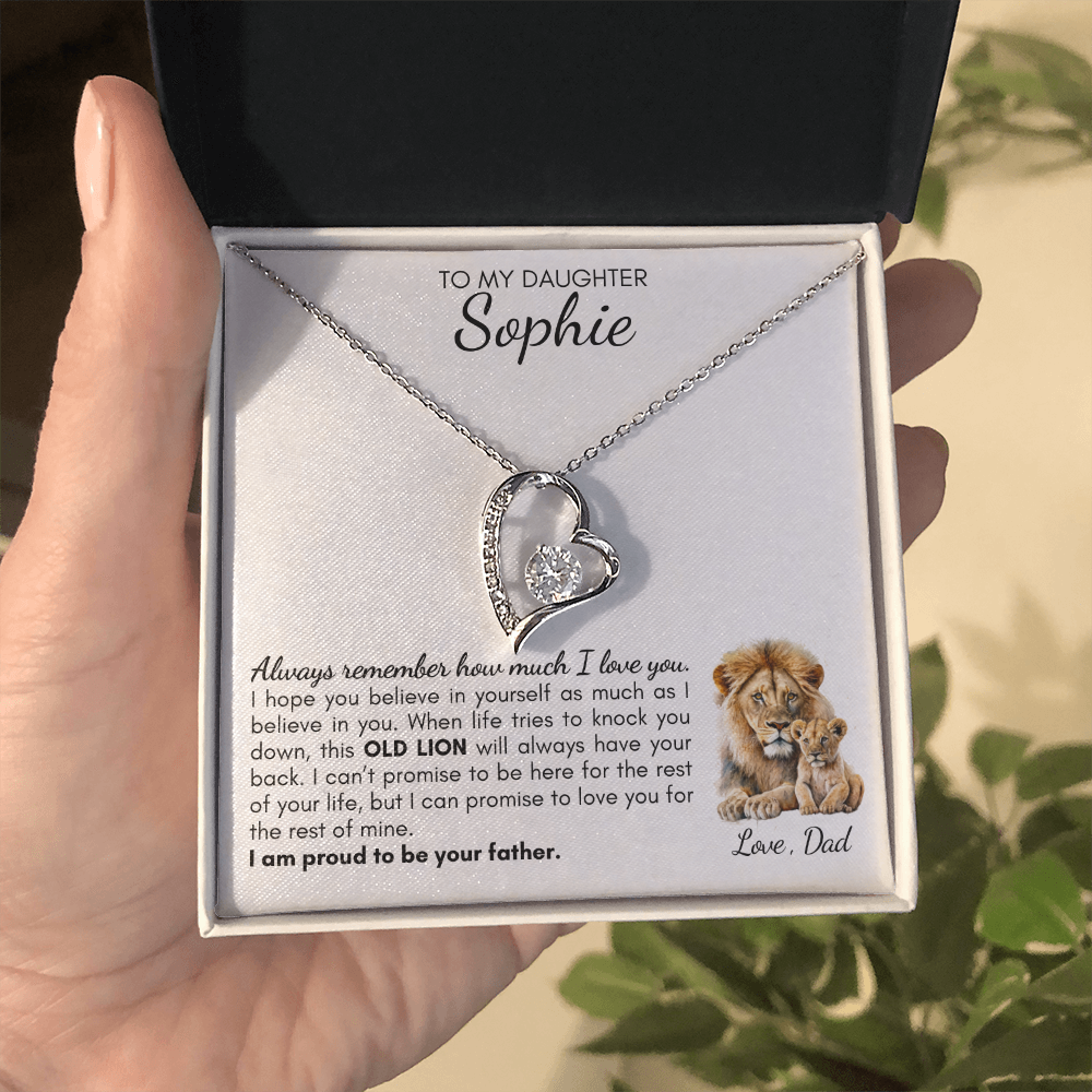 Personalized To My Daughter | This Old Lion | Forever Love Necklace