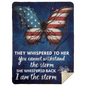 I Am The Storm Butterfly | 4 OPTIONS | 2 SIZES | Premium Mink Sherpa Blanket | 50x60 Throw OR 60x80 Queen