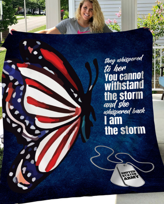 I Am The Storm Butterfly 2 | 4 OPTIONS | 2 SIZES | Premium Mink Sherpa Blanket | 50x60 Throw OR 60x80 Queen