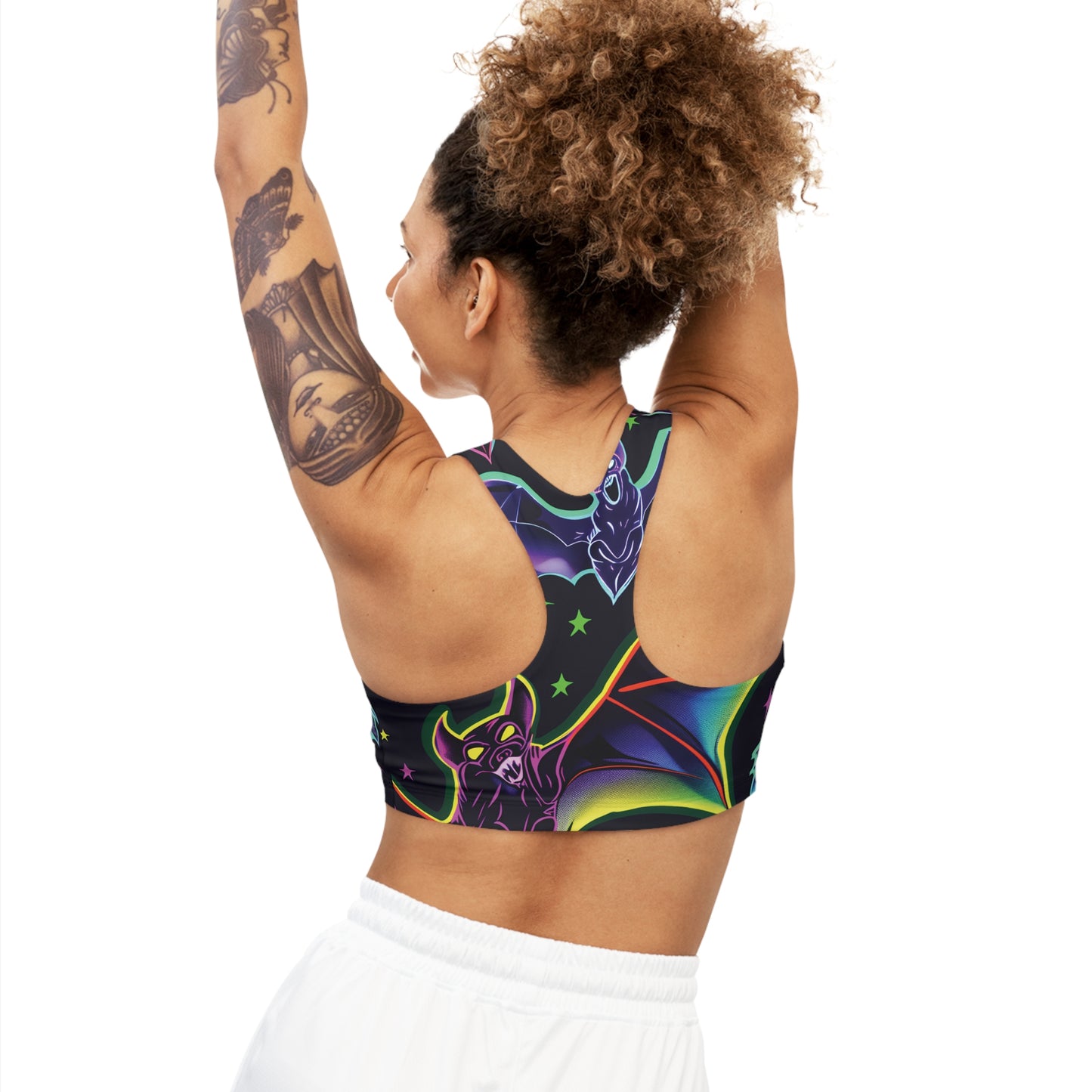 Neon Bats Sports Bra