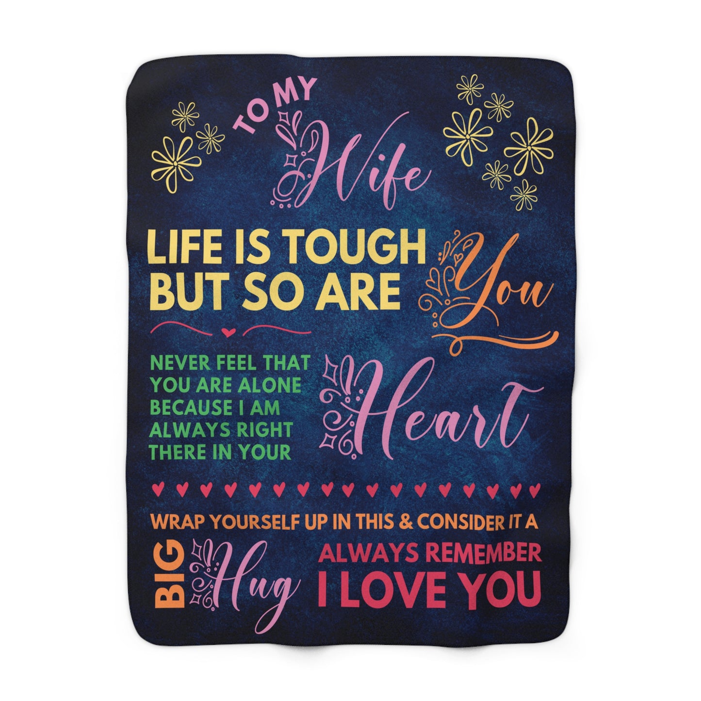 Wrap Yourself In Love | To My Wife | Premium Sherpa Fleece 50x60 Throw Blanket