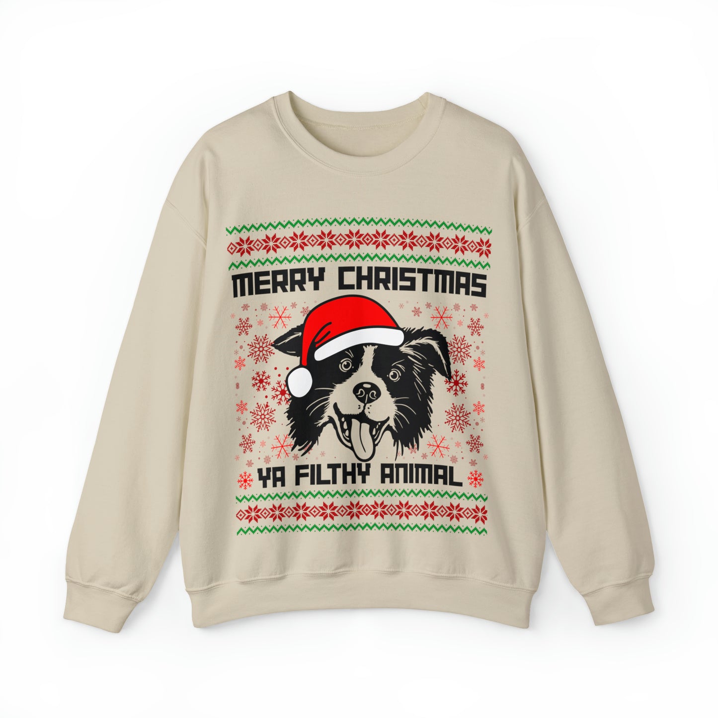 Ya Dirty Animal Ugly Christmas Sweater | Crewneck Sweatshirt