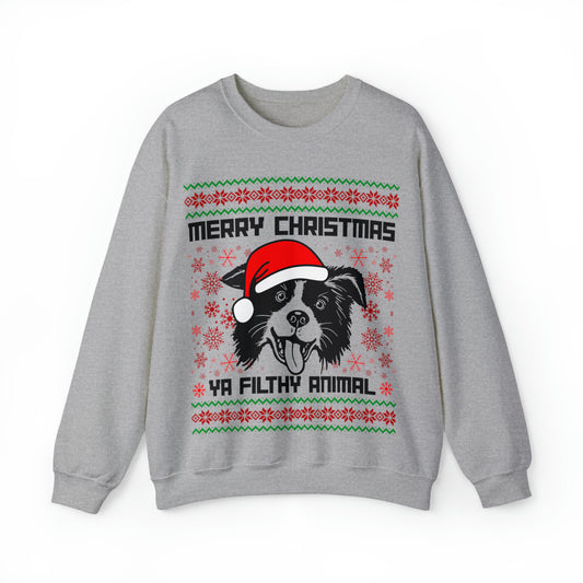 Ya Dirty Animal Ugly Christmas Sweater | Crewneck Sweatshirt