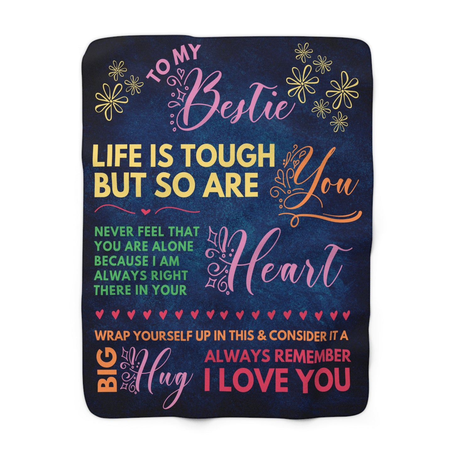 Wrap Yourself In Love | To My Bestie | Premium Sherpa Fleece 50x60 Throw Blanket