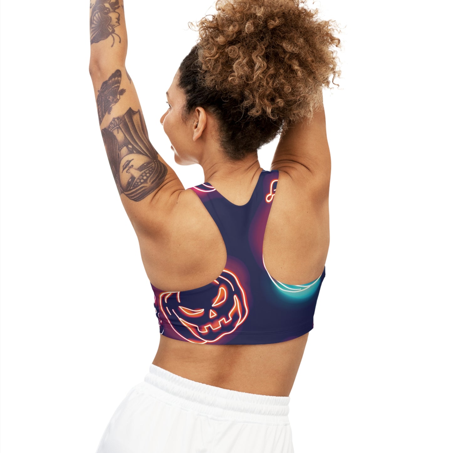 Neon Pumpkins Sports Bra