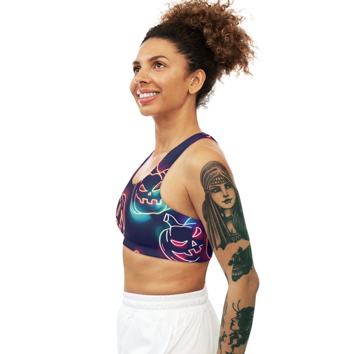 Neon Pumpkins Sports Bra