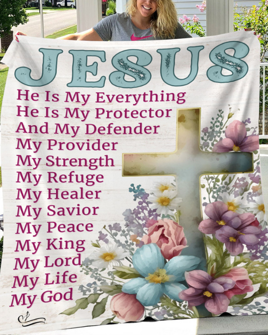 Jesus My Everything Premium Sherpa Blanket | 2 Sizes