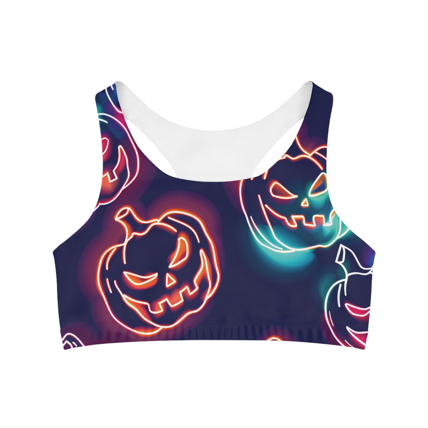 Neon Pumpkins Sports Bra