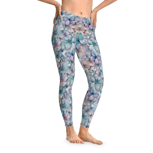 Pastel Butterfly and Flower Leggings