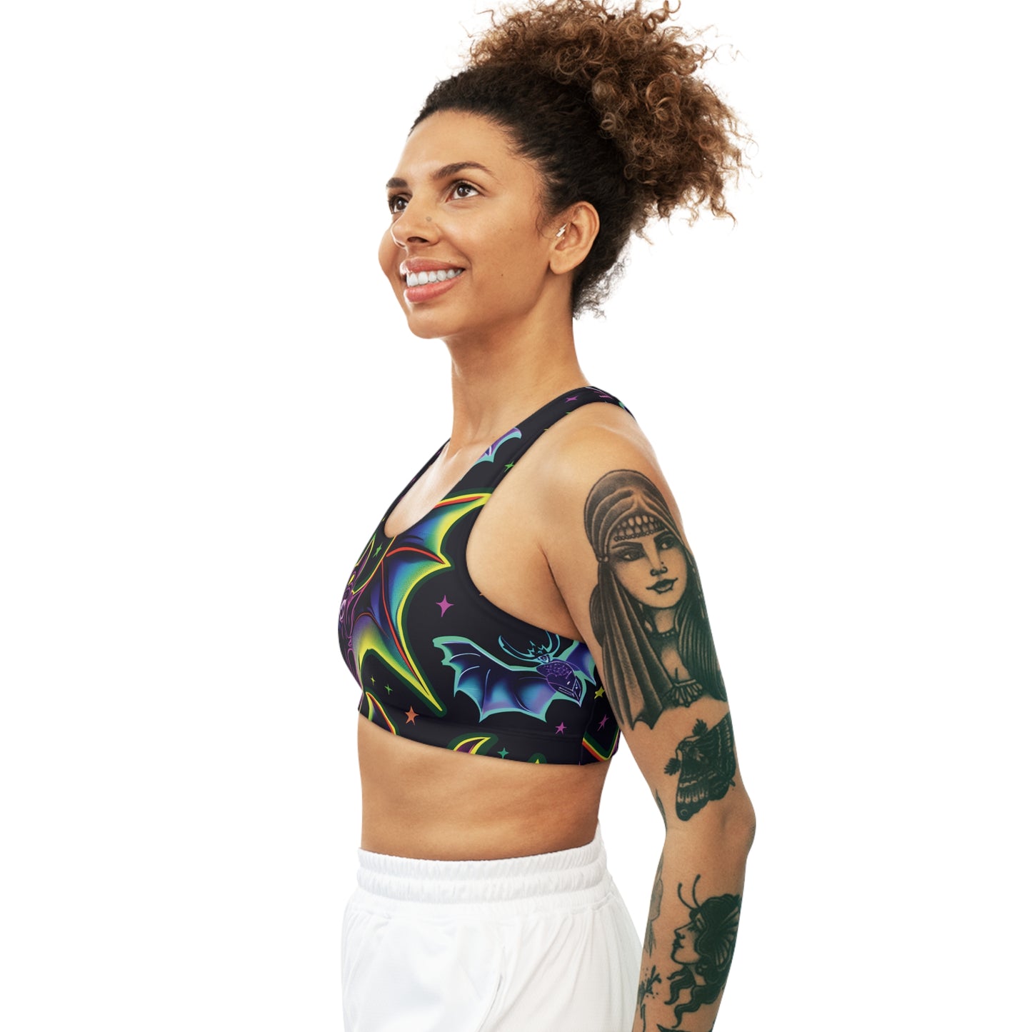 Neon Bats Sports Bra