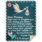 Special Delivery | Airmail Blanket For Expectant Mother | 4 OPTIONS / 2 SIZES AVAILABLE | Premium Sherpa Blanket | 50x60 Throw Or 60x80 Queen