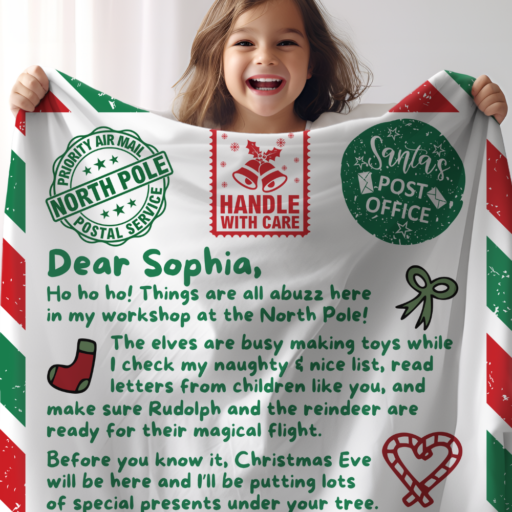 Personalized Letter From Santa Blanket