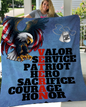Blue Valor | Veteran | 4 OPTIONS AVAILABLE | Premium Sherpa Throw Blanket 50x60